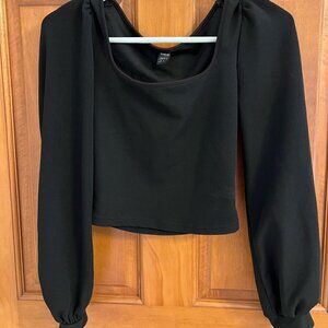 Black long sleeve top